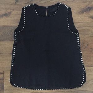 H&M Studded Black Top